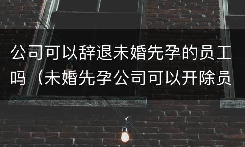 公司可以辞退未婚先孕的员工吗（未婚先孕公司可以开除员工吗）