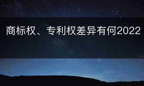 商标权、专利权差异有何2022