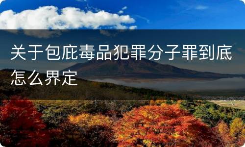 关于包庇毒品犯罪分子罪到底怎么界定