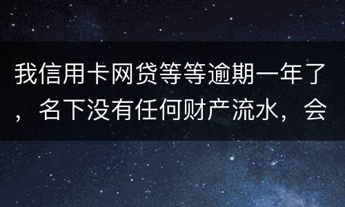 我信用卡网贷等等逾期一年了，名下没有任何财产流水，会不会被强制执行