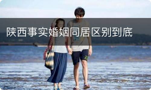 陕西事实婚姻同居区别到底