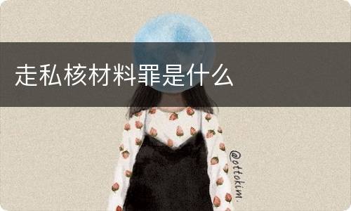 走私核材料罪是什么