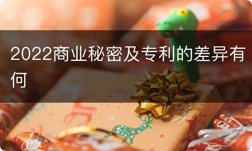 2022商业秘密及专利的差异有何