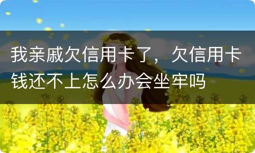 我亲戚欠信用卡了，欠信用卡钱还不上怎么办会坐牢吗