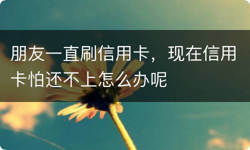朋友一直刷信用卡，现在信用卡怕还不上怎么办呢