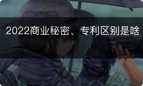 2022商业秘密、专利区别是啥