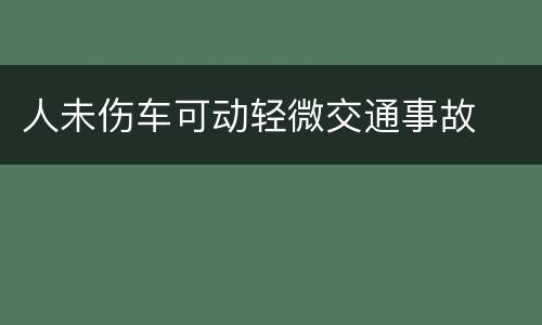 人未伤车可动轻微交通事故