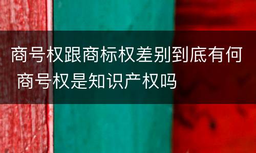 商号权跟商标权差别到底有何 商号权是知识产权吗