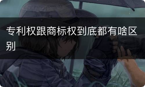 专利权跟商标权到底都有啥区别