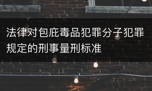 法律对包庇毒品犯罪分子犯罪规定的刑事量刑标准