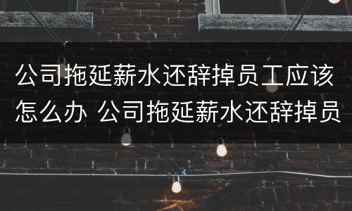 公司拖延薪水还辞掉员工应该怎么办 公司拖延薪水还辞掉员工应该怎么办呢