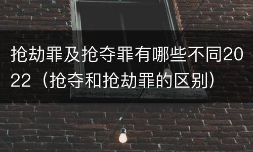 抢劫罪及抢夺罪有哪些不同2022（抢夺和抢劫罪的区别）