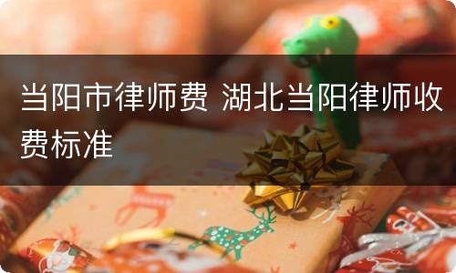 当阳市律师费 湖北当阳律师收费标准