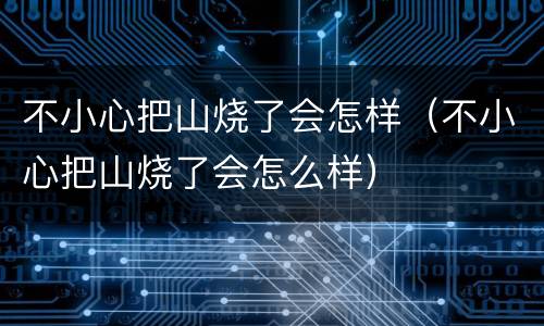 不小心把山烧了会怎样（不小心把山烧了会怎么样）
