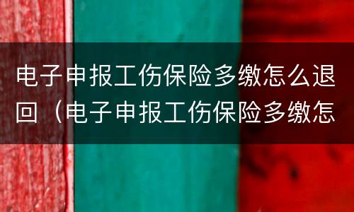 电子申报工伤保险多缴怎么退回（电子申报工伤保险多缴怎么退回去）