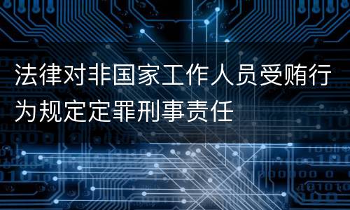 法律对非国家工作人员受贿行为规定定罪刑事责任