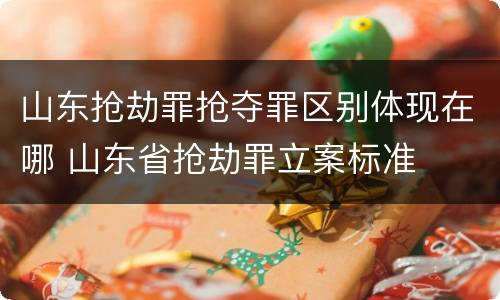 山东抢劫罪抢夺罪区别体现在哪 山东省抢劫罪立案标准