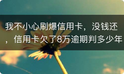 我不小心刷爆信用卡，没钱还，信用卡欠了8万逾期判多少年