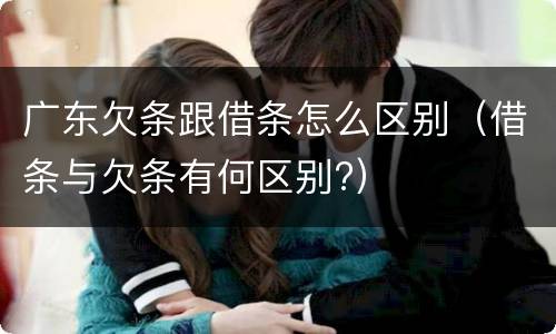 广东欠条跟借条怎么区别（借条与欠条有何区别?）
