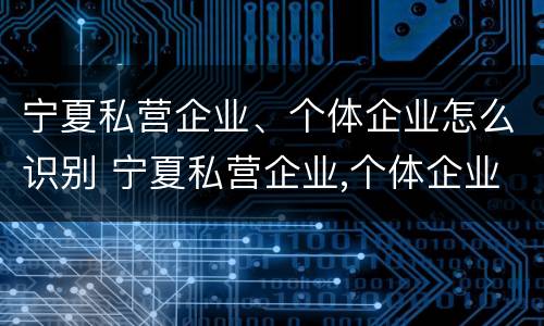宁夏私营企业、个体企业怎么识别 宁夏私营企业,个体企业怎么识别真假