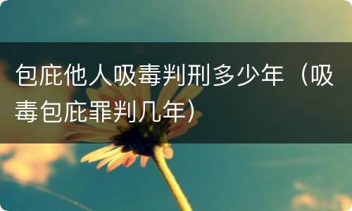 包庇他人吸毒判刑多少年（吸毒包庇罪判几年）