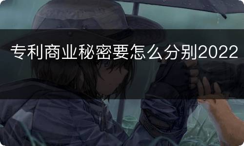 专利商业秘密要怎么分别2022