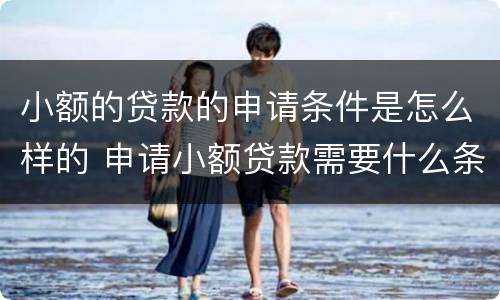 小额的贷款的申请条件是怎么样的 申请小额贷款需要什么条件