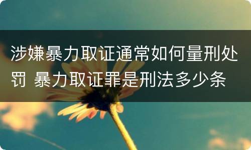 涉嫌暴力取证通常如何量刑处罚 暴力取证罪是刑法多少条