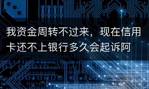 我资金周转不过来，现在信用卡还不上银行多久会起诉阿