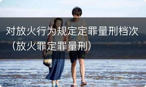 对放火行为规定定罪量刑档次（放火罪定罪量刑）
