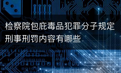 检察院包庇毒品犯罪分子规定刑事刑罚内容有哪些