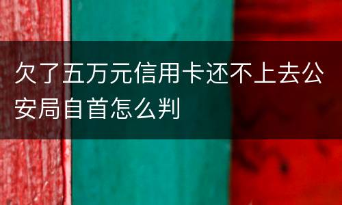 欠了五万元信用卡还不上去公安局自首怎么判