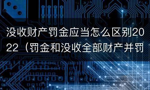 没收财产罚金应当怎么区别2022（罚金和没收全部财产并罚）