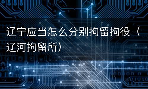 辽宁应当怎么分别拘留拘役（辽河拘留所）