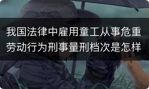 我国法律中雇用童工从事危重劳动行为刑事量刑档次是怎样