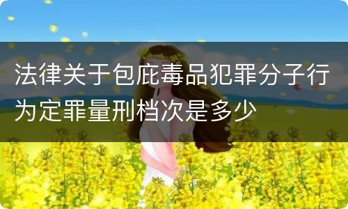 法律关于包庇毒品犯罪分子行为定罪量刑档次是多少