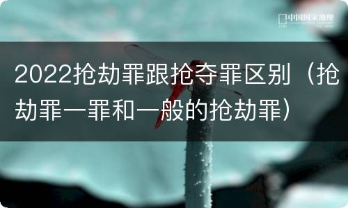 2022抢劫罪跟抢夺罪区别（抢劫罪一罪和一般的抢劫罪）