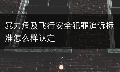 暴力危及飞行安全犯罪追诉标准怎么样认定