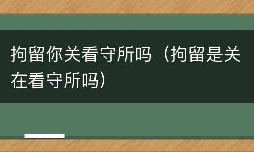 拘留你关看守所吗（拘留是关在看守所吗）