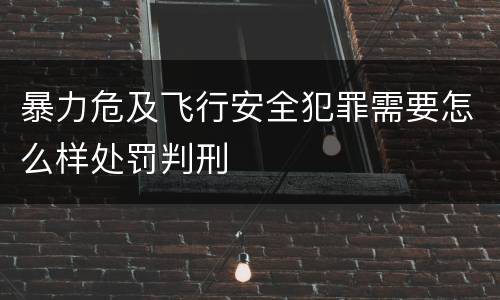 暴力危及飞行安全犯罪需要怎么样处罚判刑