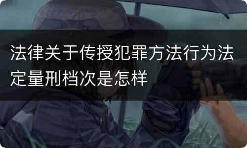 法律关于传授犯罪方法行为法定量刑档次是怎样