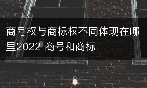 商号权与商标权不同体现在哪里2022 商号和商标