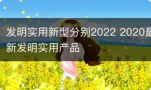 发明实用新型分别2022 2020最新发明实用产品