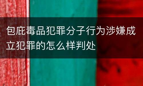 包庇毒品犯罪分子行为涉嫌成立犯罪的怎么样判处