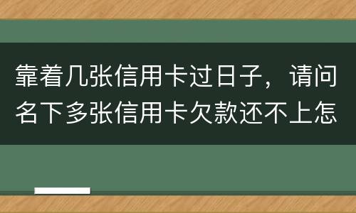 靠着几张信用卡过日子，请问名下多张信用卡欠款还不上怎么办
