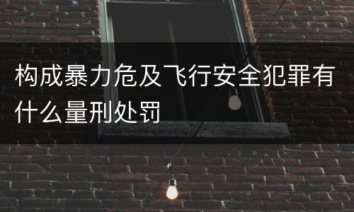 构成暴力危及飞行安全犯罪有什么量刑处罚