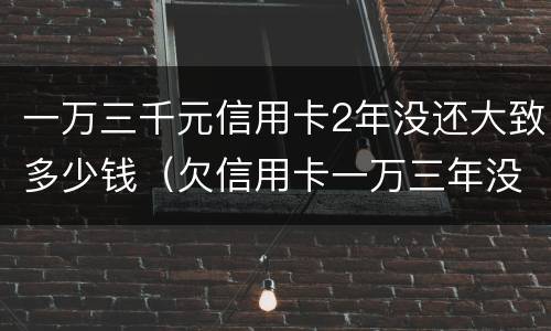 一万三千元信用卡2年没还大致多少钱（欠信用卡一万三年没还后可会怎样?）