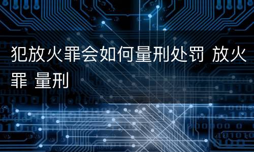 犯放火罪会如何量刑处罚 放火罪 量刑