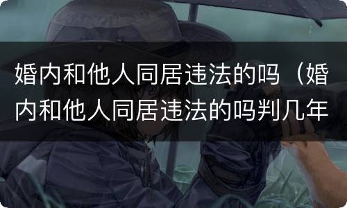 婚内和他人同居违法的吗（婚内和他人同居违法的吗判几年）