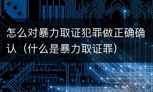 怎么对暴力取证犯罪做正确确认（什么是暴力取证罪）